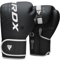 Перчатки тренировочные RDX F6 10oz черн/бел.мат. (арт. BGR-F6MW-10OZ)