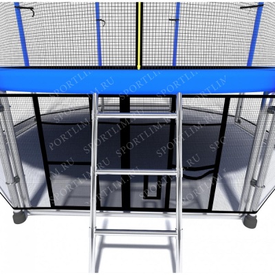 Батут i-JUMP 10ft 3,06м с нижней сетью и лестницей (blue)